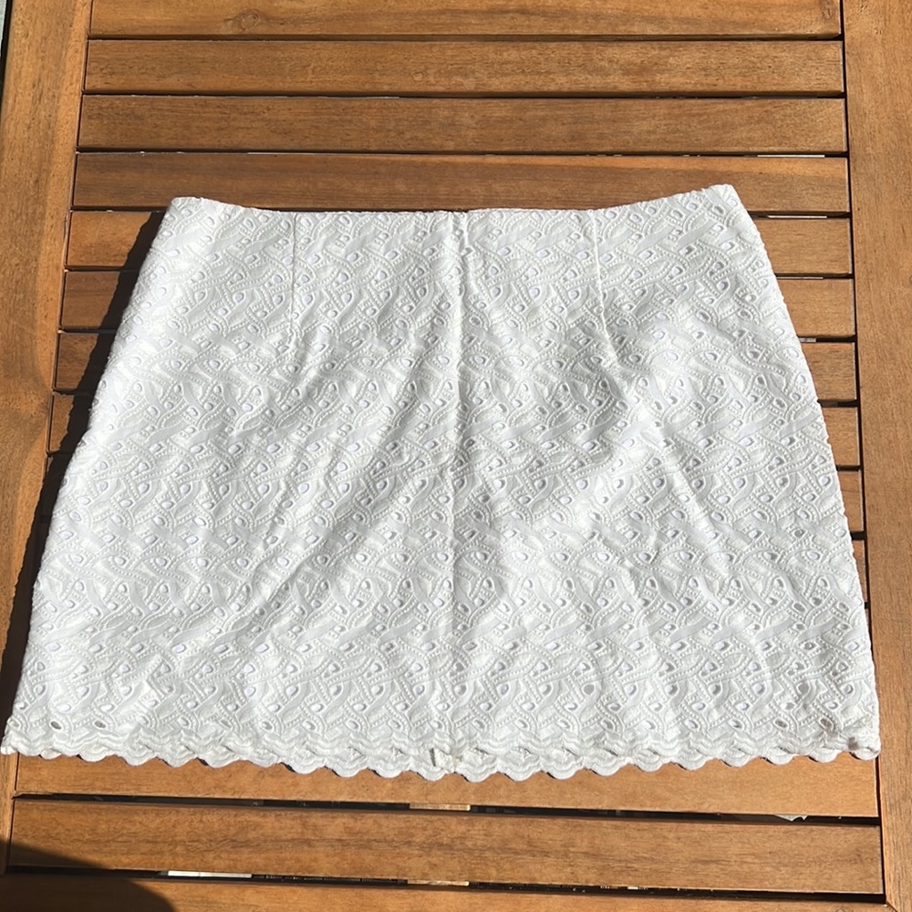 Lilly Pulitzer White Lace Skirt